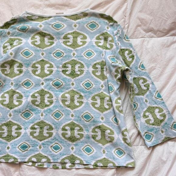 Jess & jane 90s y2k abstract long sleeve top sz XL rhinestones fairy boho - Picture 8 of 8